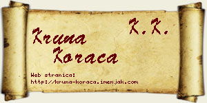 Kruna Koraca vizit kartica